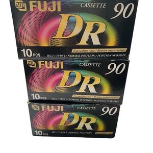 Fuji Cassette 90 DR Extra slim case Type 1 Normas 3 Boxes of 10 each 30 Sealed